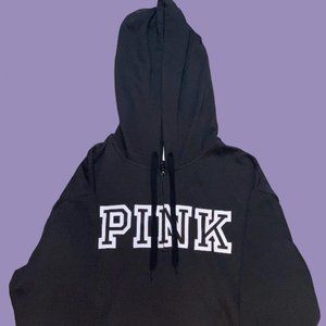 *NWT* Victoria's Secret PINK Black Quarter-Zip Hoodie// SIZE LARGE